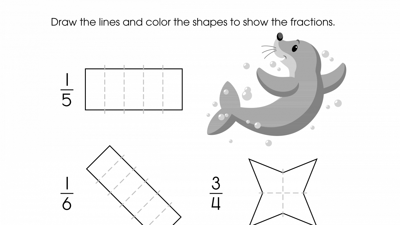 Draw Lines to Show Equal Parts