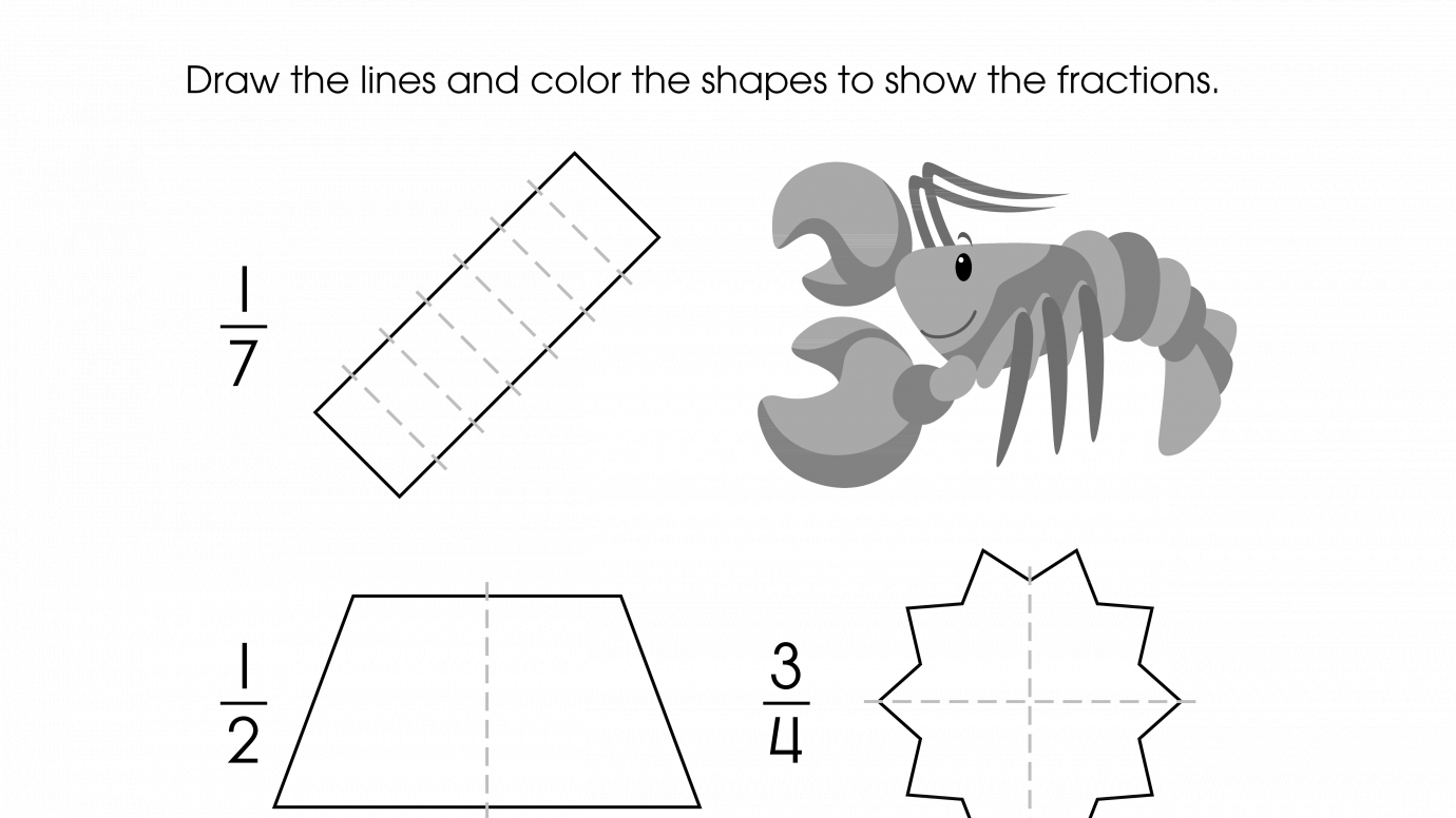 Draw Lines to Show Equal Parts