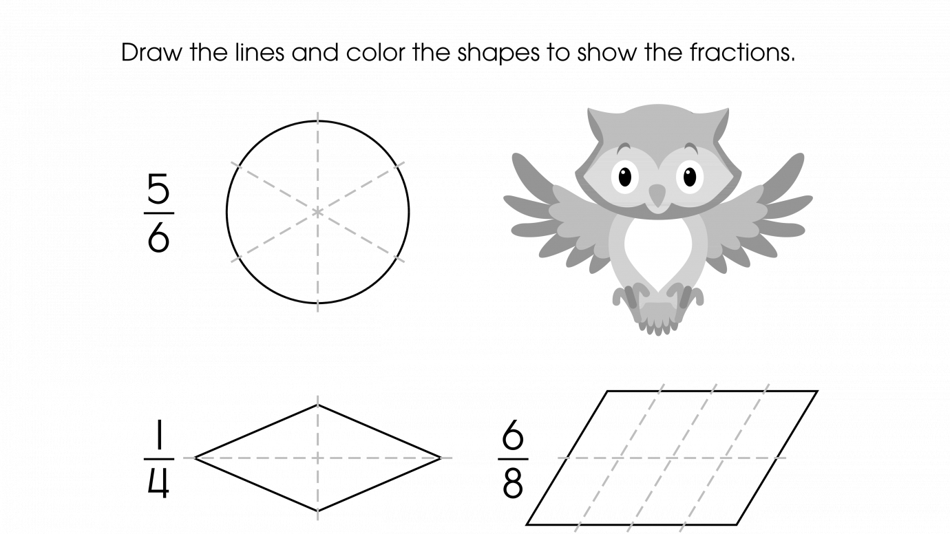 Draw Lines to Show Equal Parts