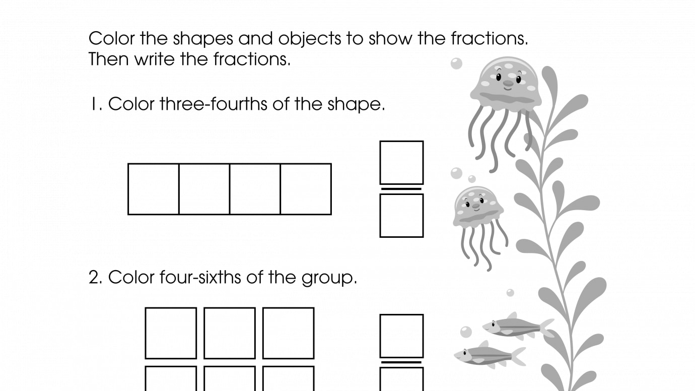 Color & Write Fractions