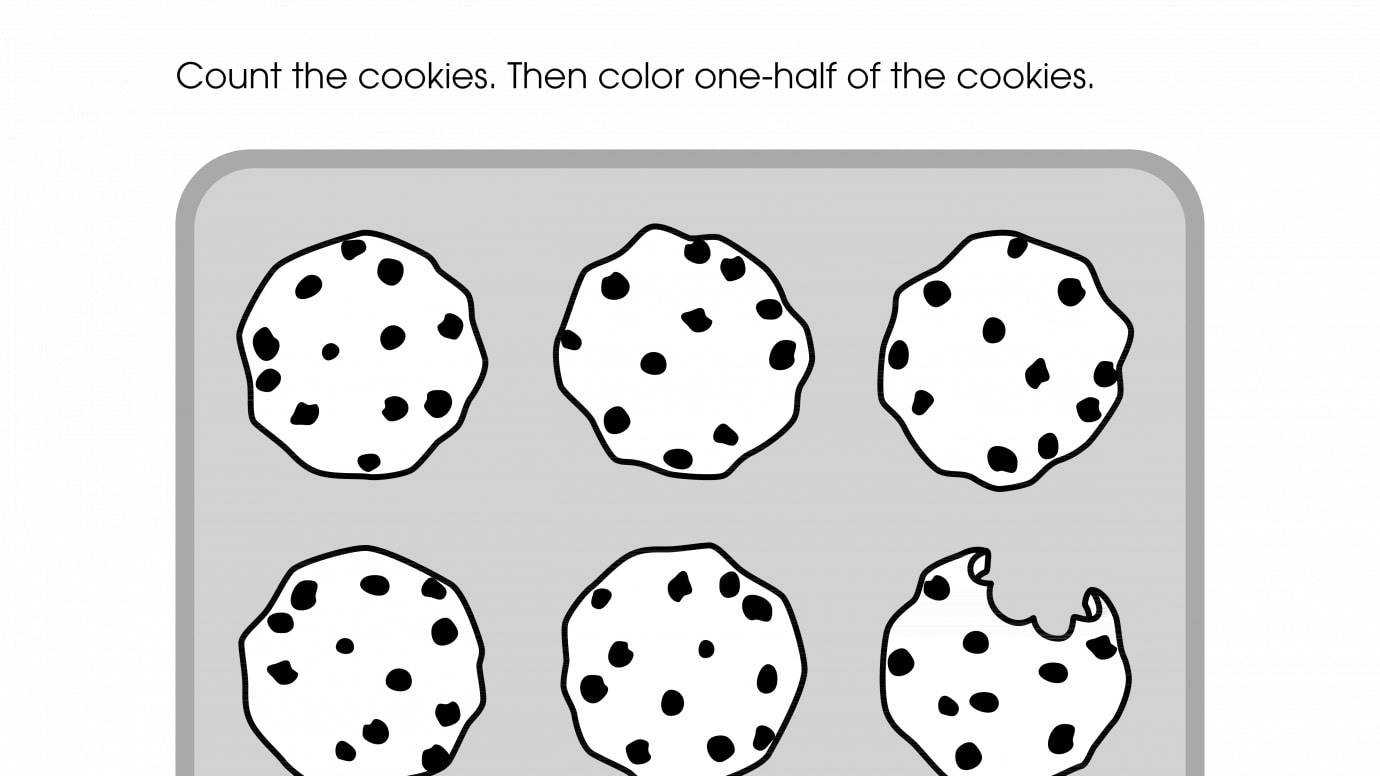 Color 1/2 Fractions