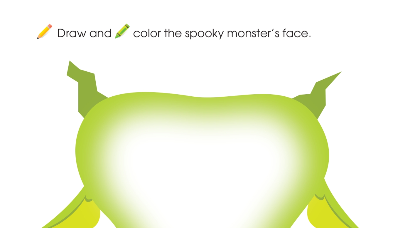Draw & Color the Monster's Face