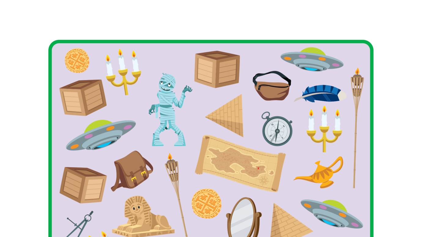 Search and Find: sarcophagus, pyramids