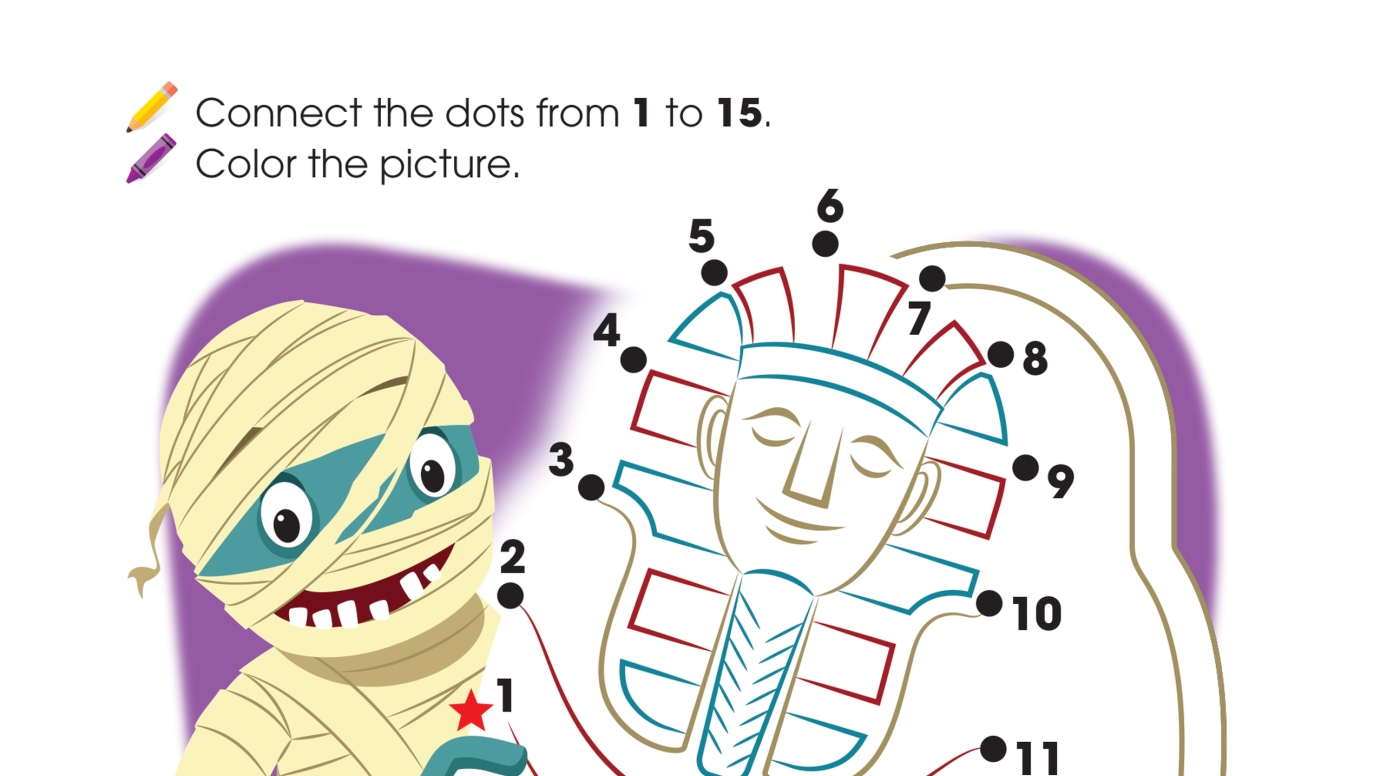 Dot-to-Dots 1-15 Mummy