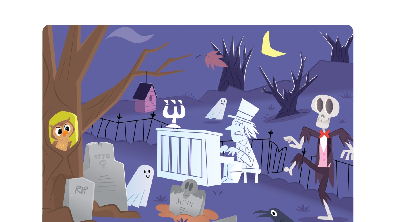 Hidden Pictures Spooky Graveyard