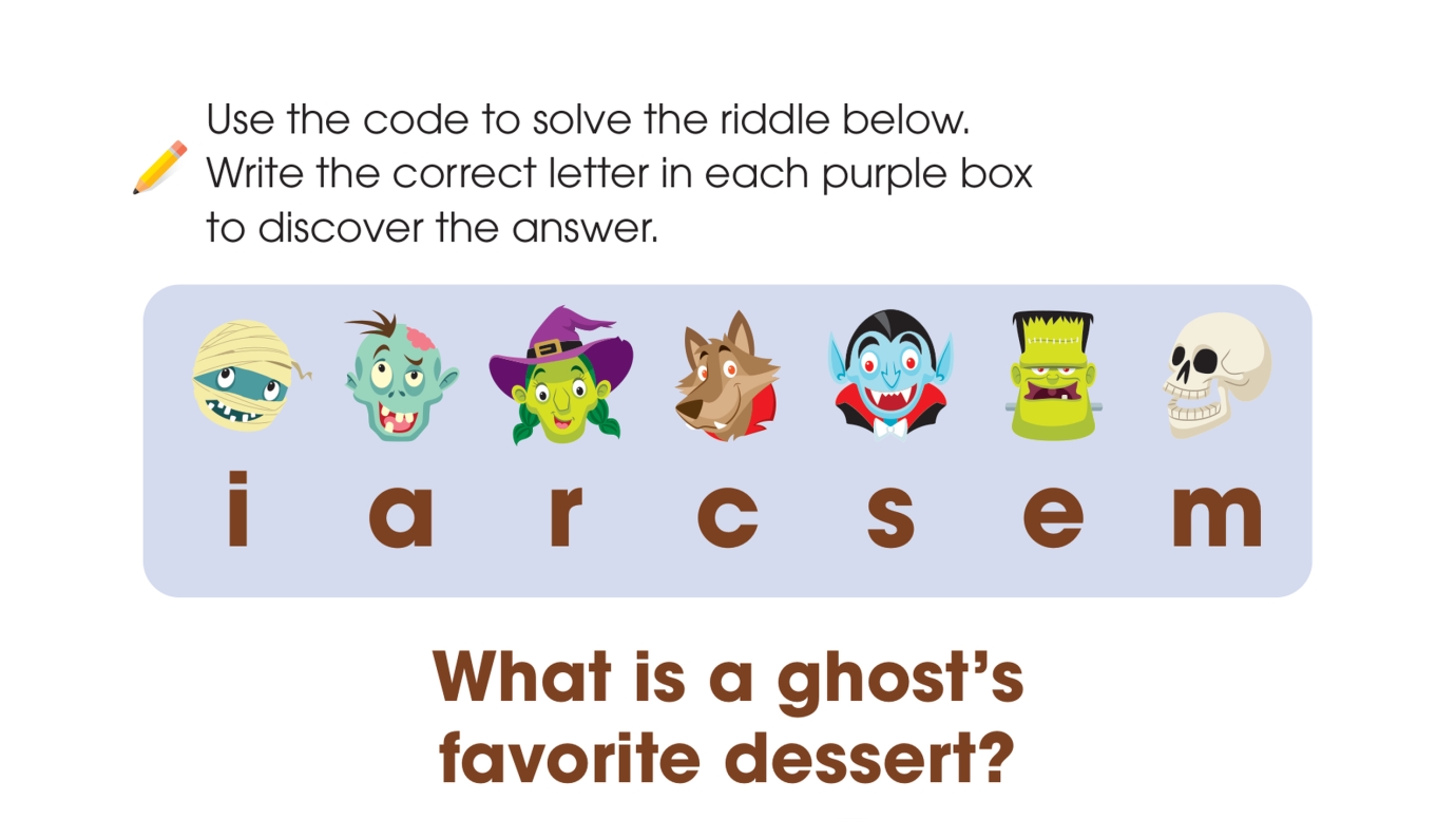 Codes and Riddles: ghost dessert