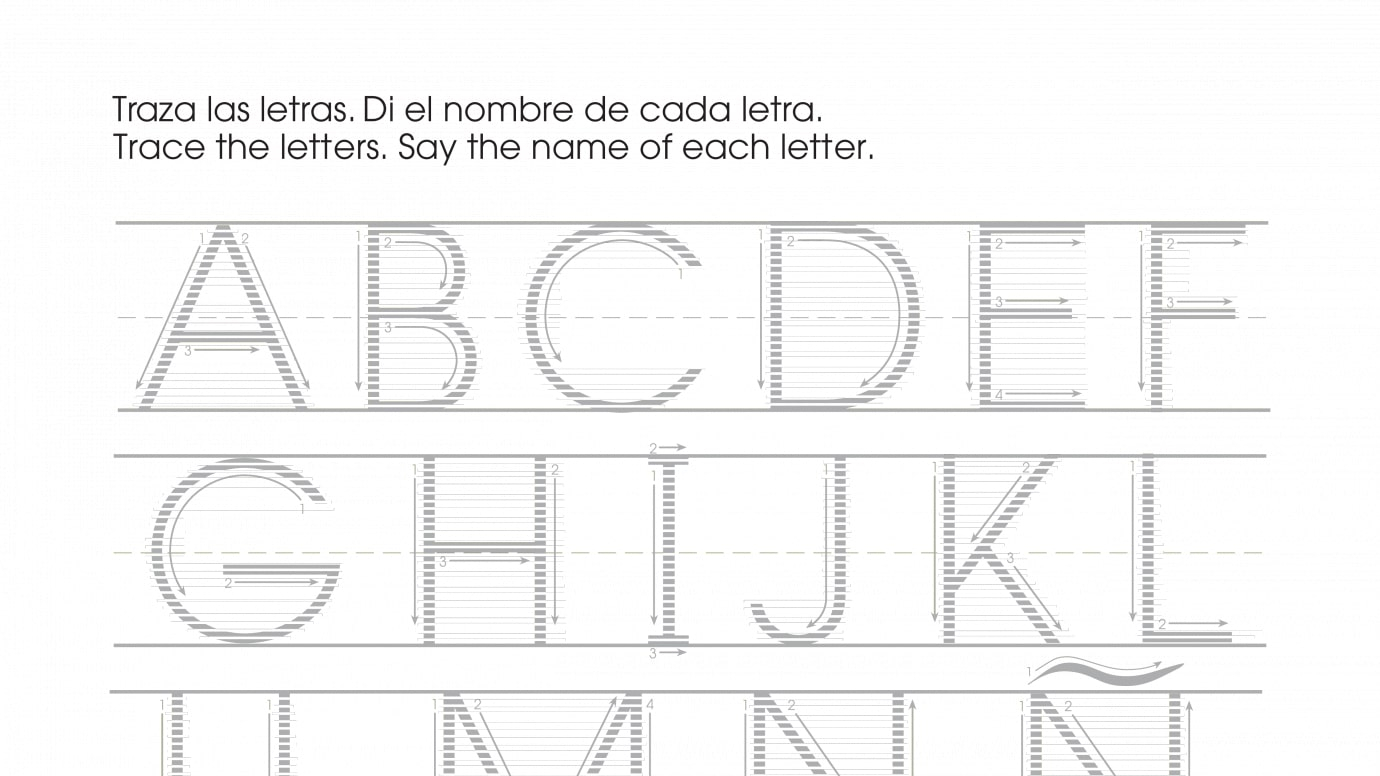 Spanish & English Tracing the Alphabet