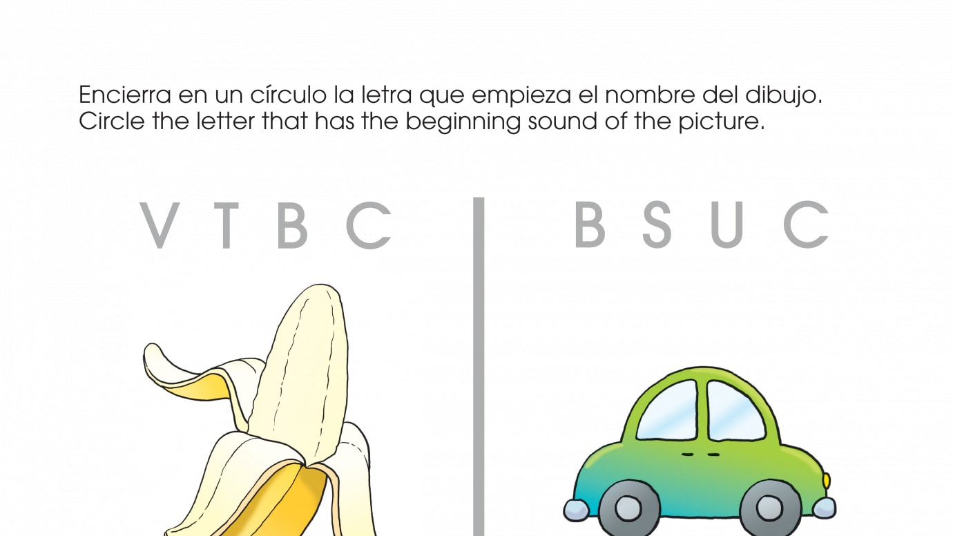 Spanish & English Circle the Beginning Sound