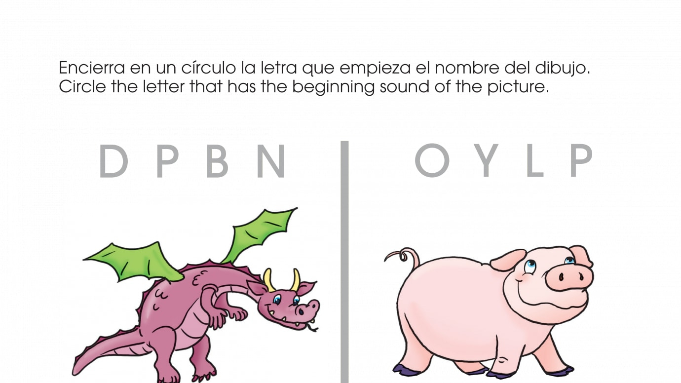 Spanish & English Circle the Beginning Sound
