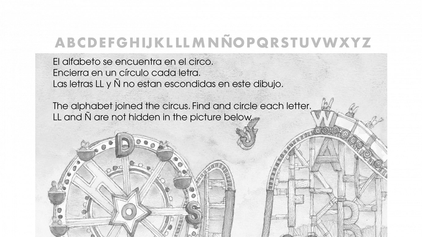 Spanish & English Uppercase Hidden Letters