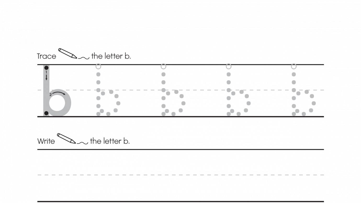 Inspirational Trace & Write Lowercase b