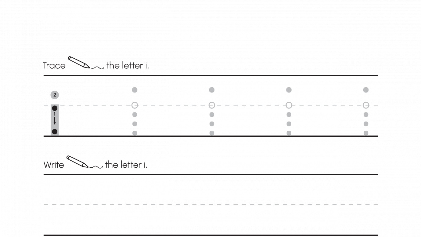Inspirational Trace & Write Lowercase i