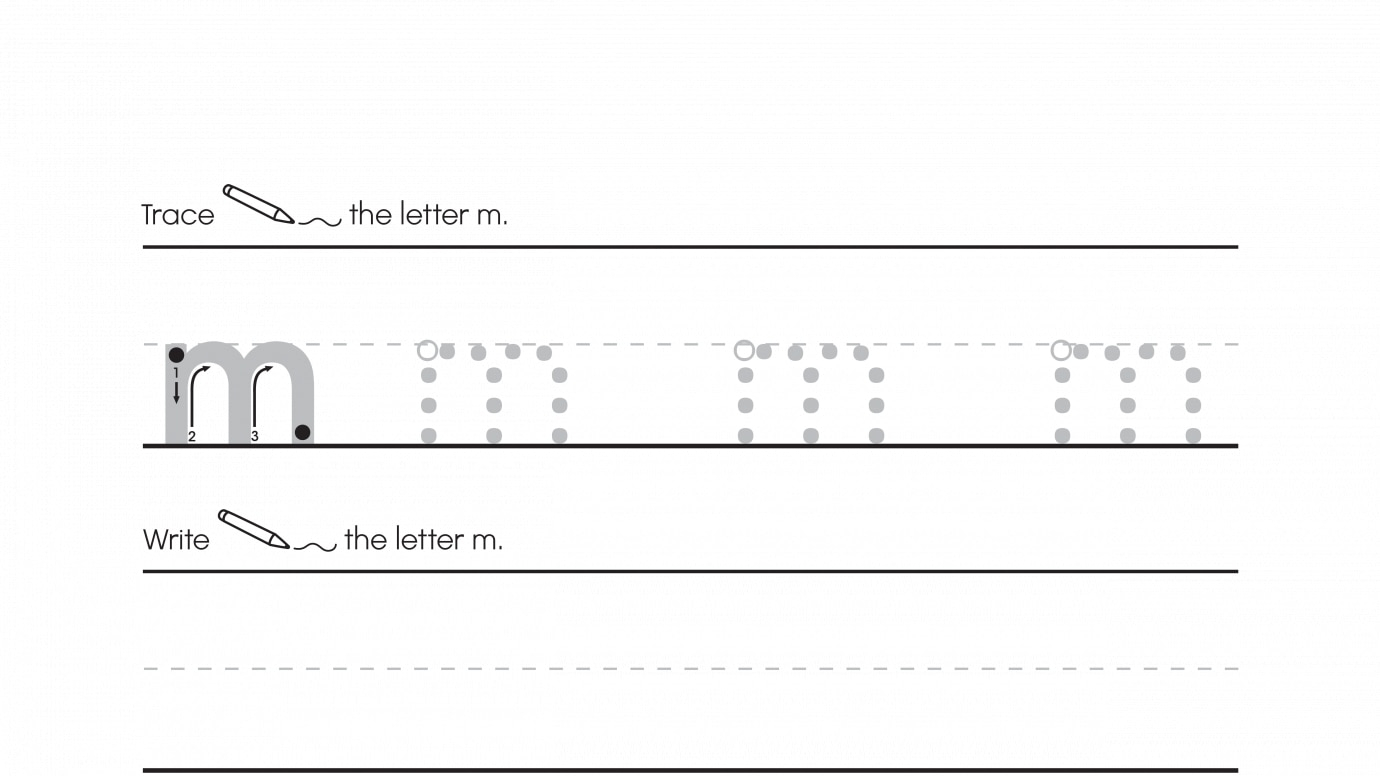 Inspirational Trace & Write Lowercase m