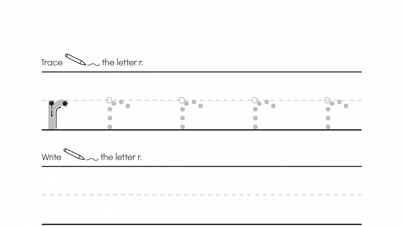 Inspirational Trace & Write Lowercase r