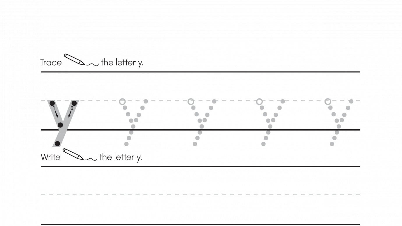 Inspirational Trace & Write Lowercase y