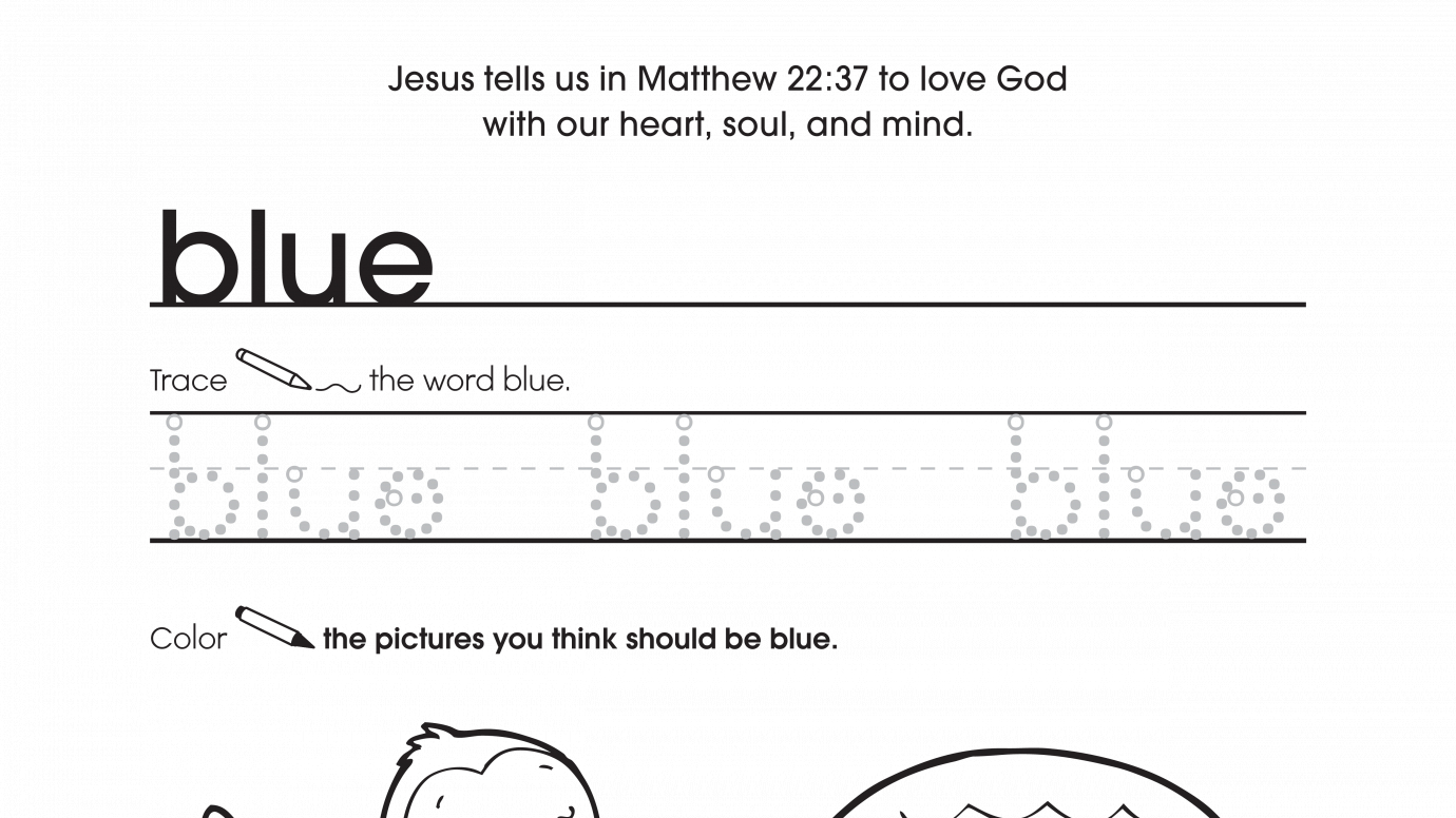 Inspirational Trace & Color Blue