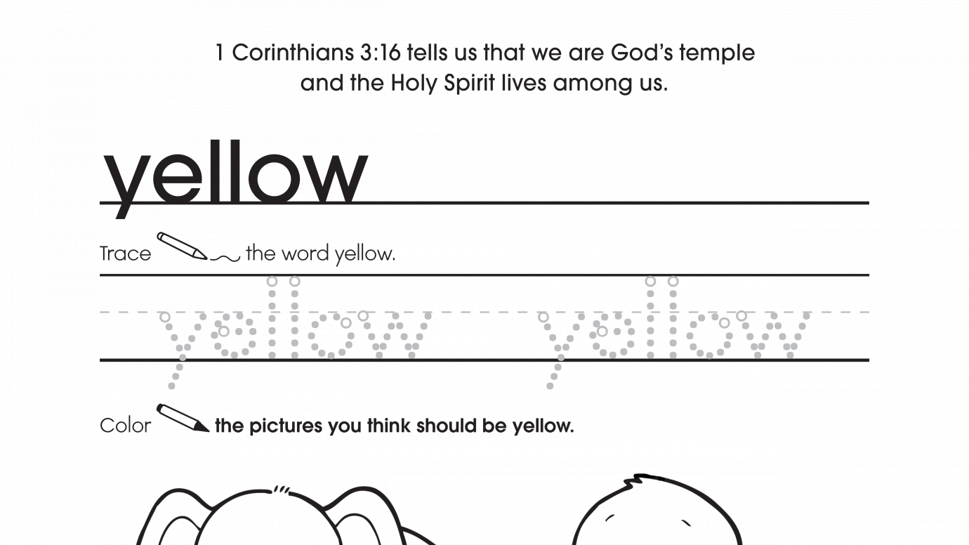 Inspirational Trace & Color Yellow