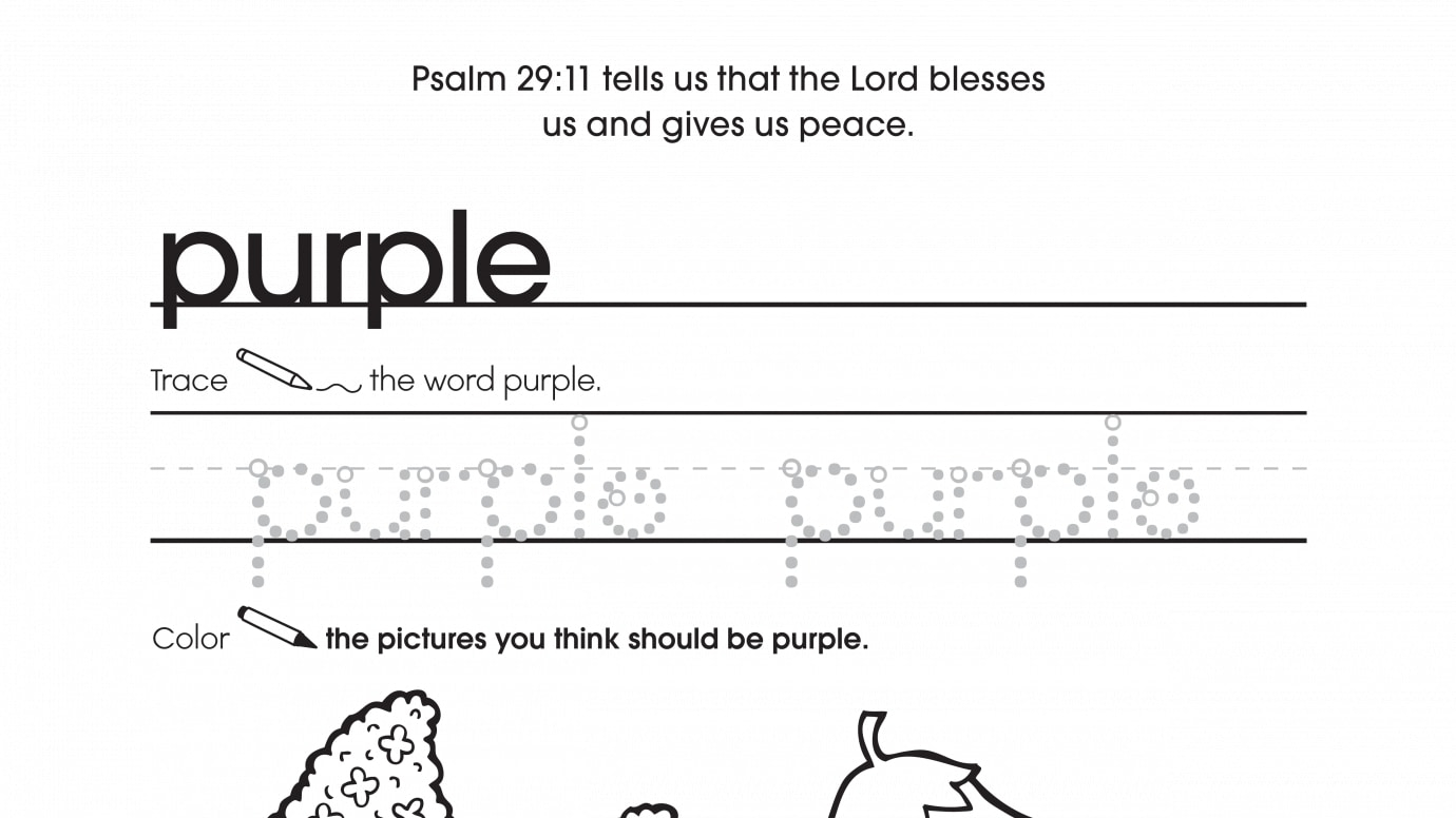Inspirational Trace & Color Purple