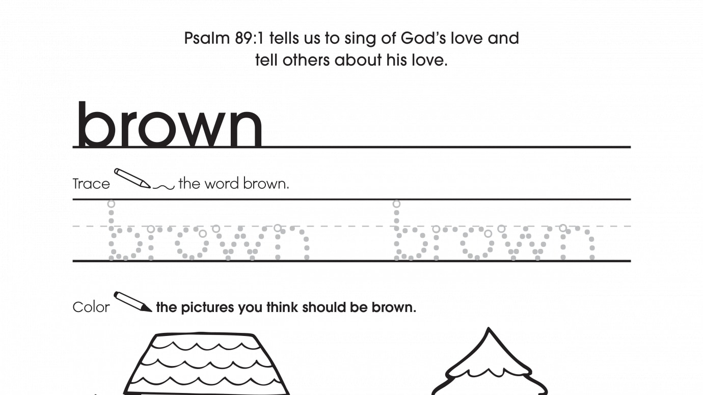 Inspirational Trace & Color Brown