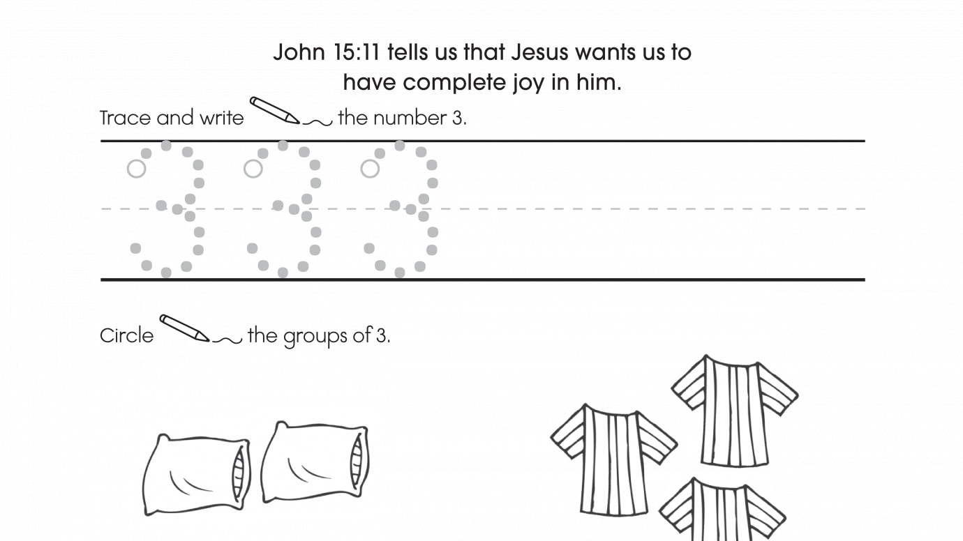 Inspirational Trace, Write & Count 3