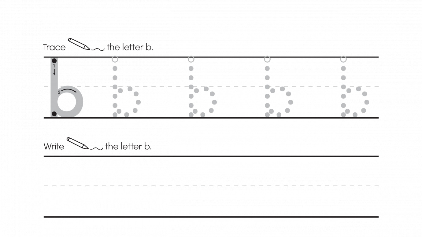 Inspirational Trace, Write & Circle B's