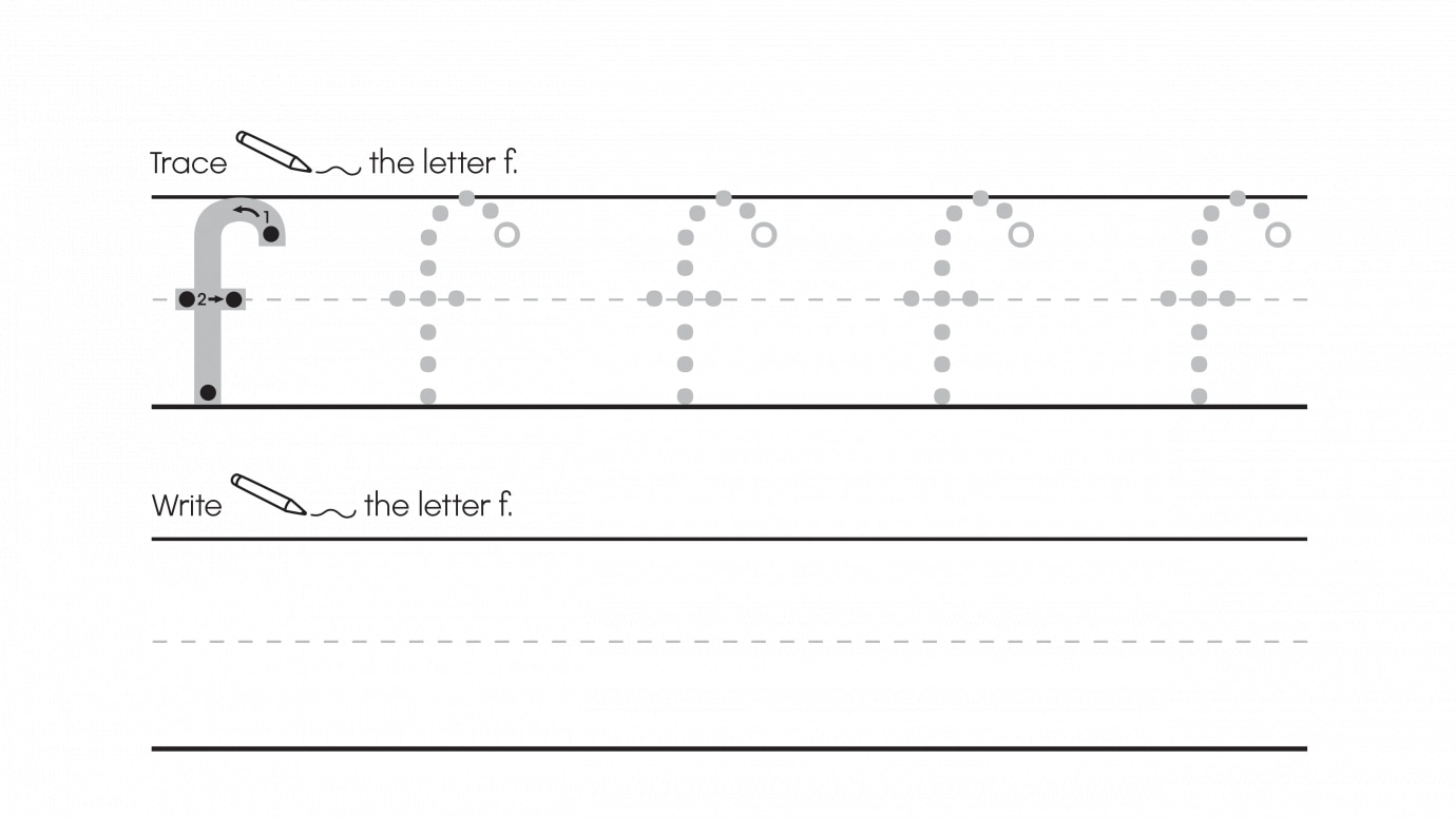 Inspirational Trace, Write & Circle F's