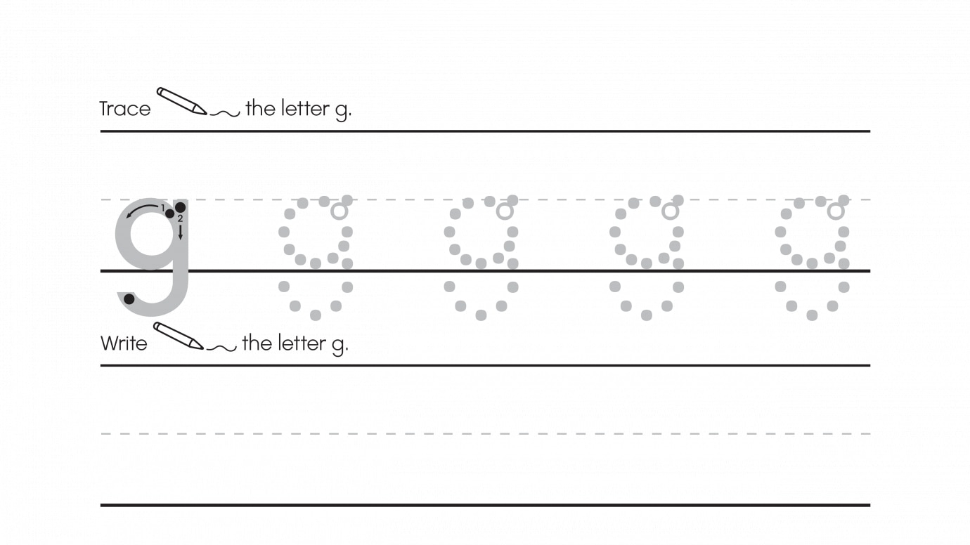 Inspirational Trace, Write & Circle G's