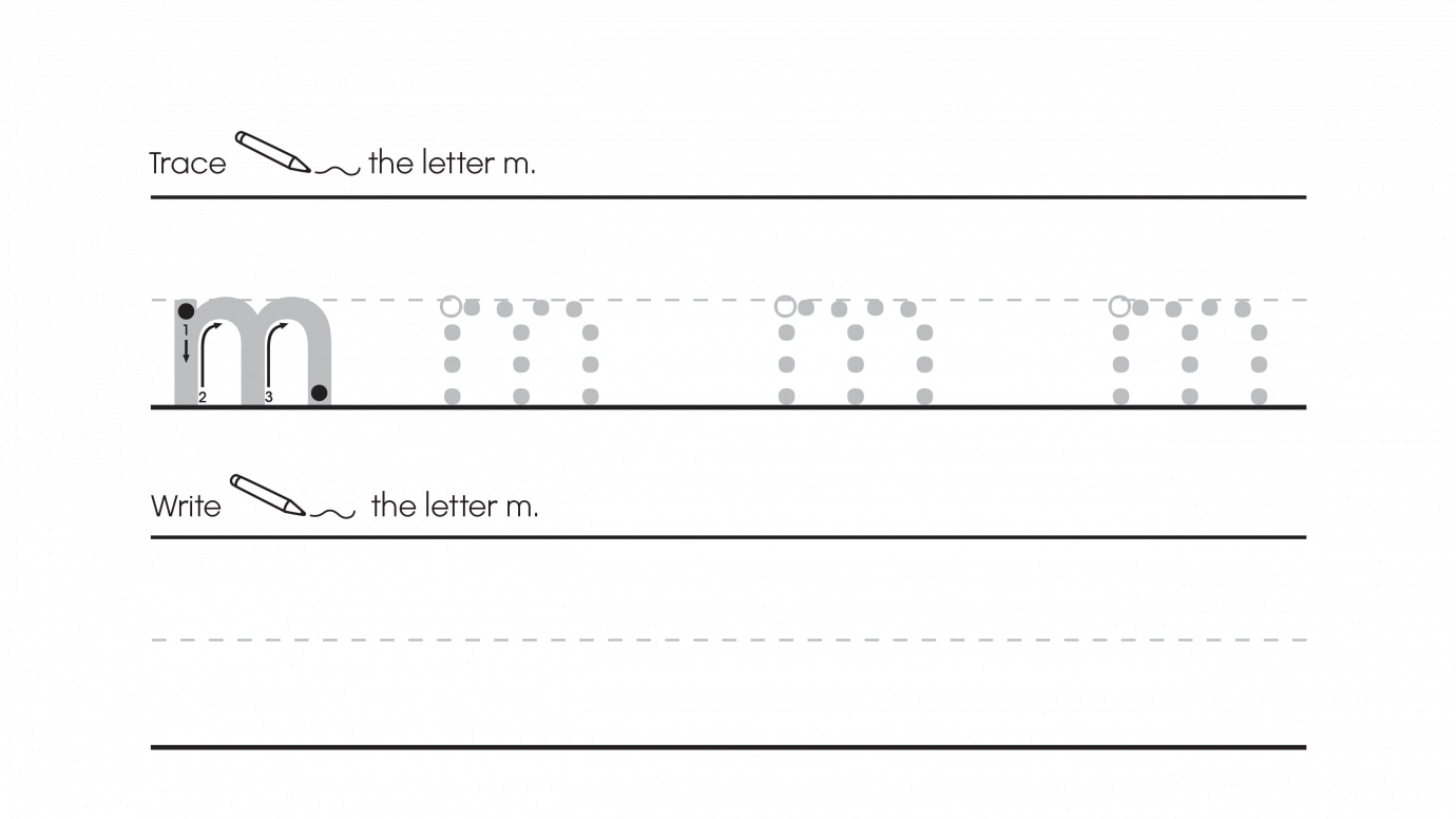 Inspirational Trace, Write & Circle M's