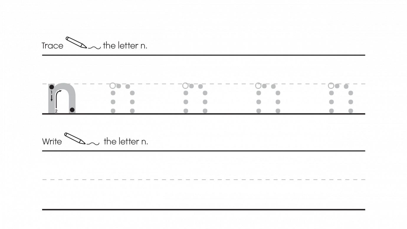Inspirational Trace, Write & Circle N's