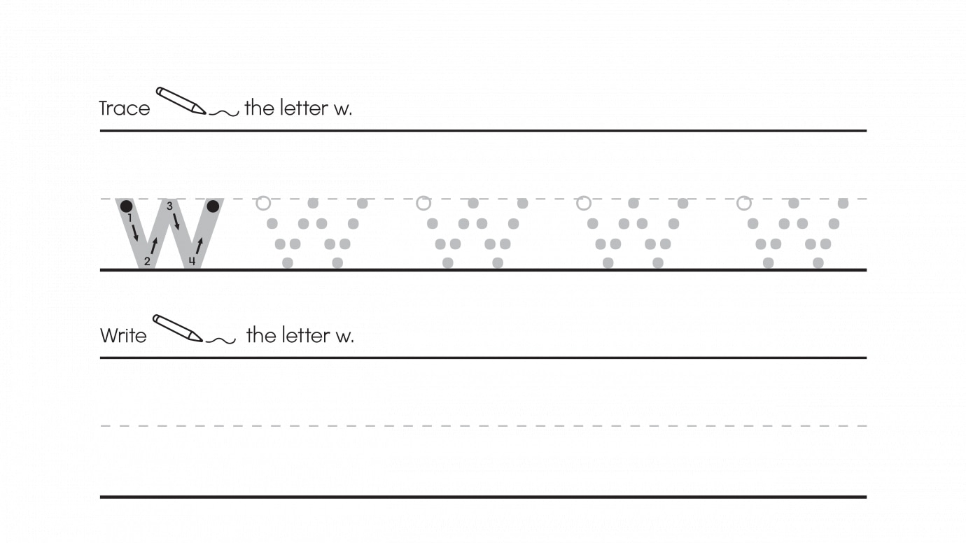 Inspirational Trace, Write & Circle W's