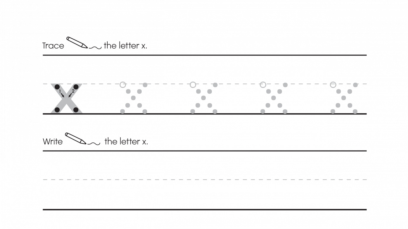 Inspirational Trace, Write & Circle X's