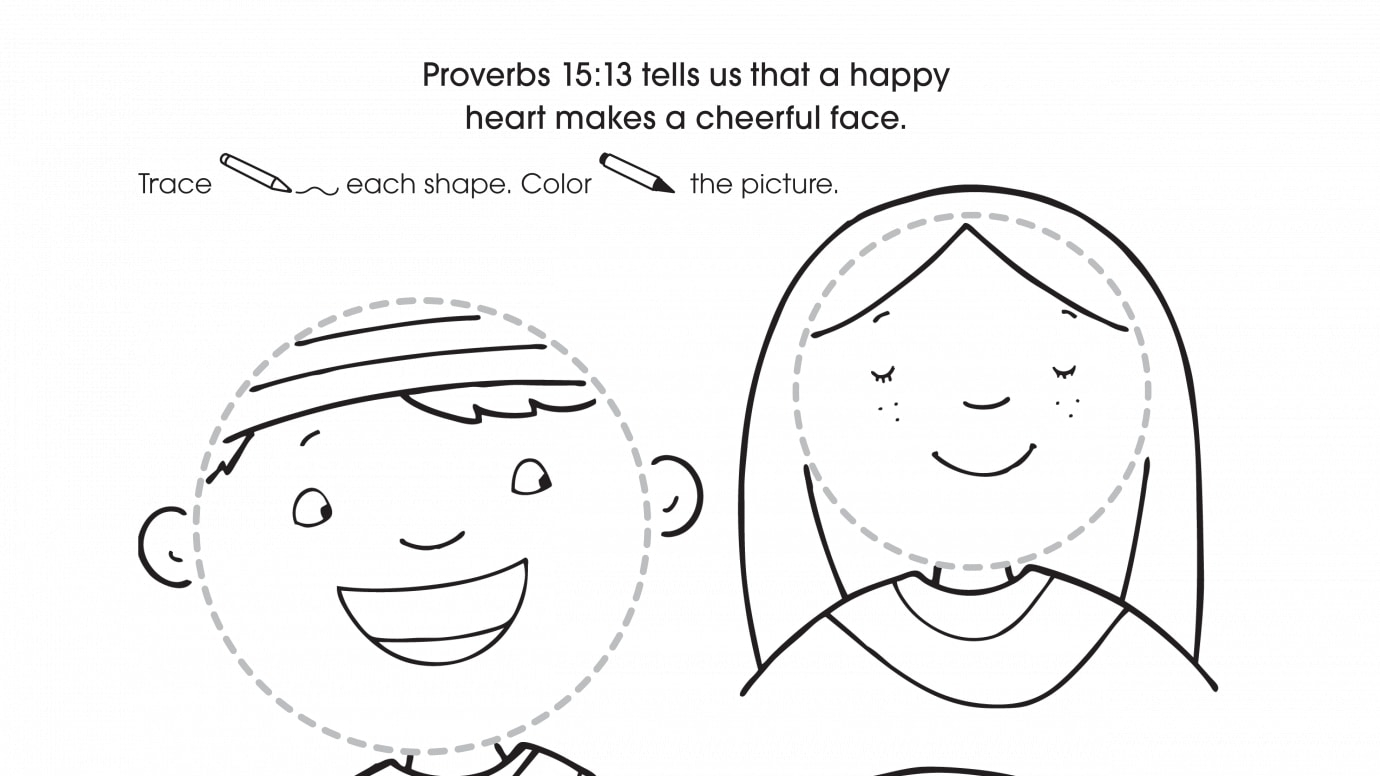 Inspirational Trace Circles & Color the Picture