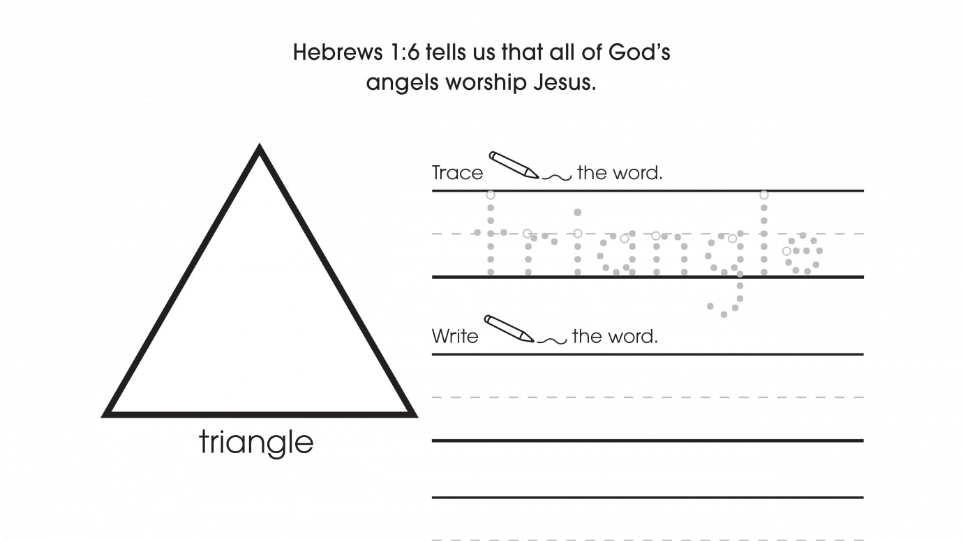 Inspirational Trace, Write & Draw Triangles