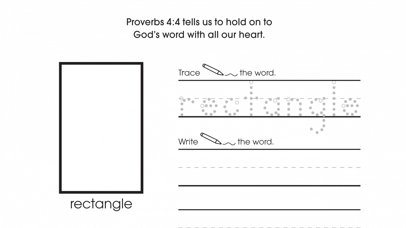 Inspirational Trace, Write & Draw Rectangles