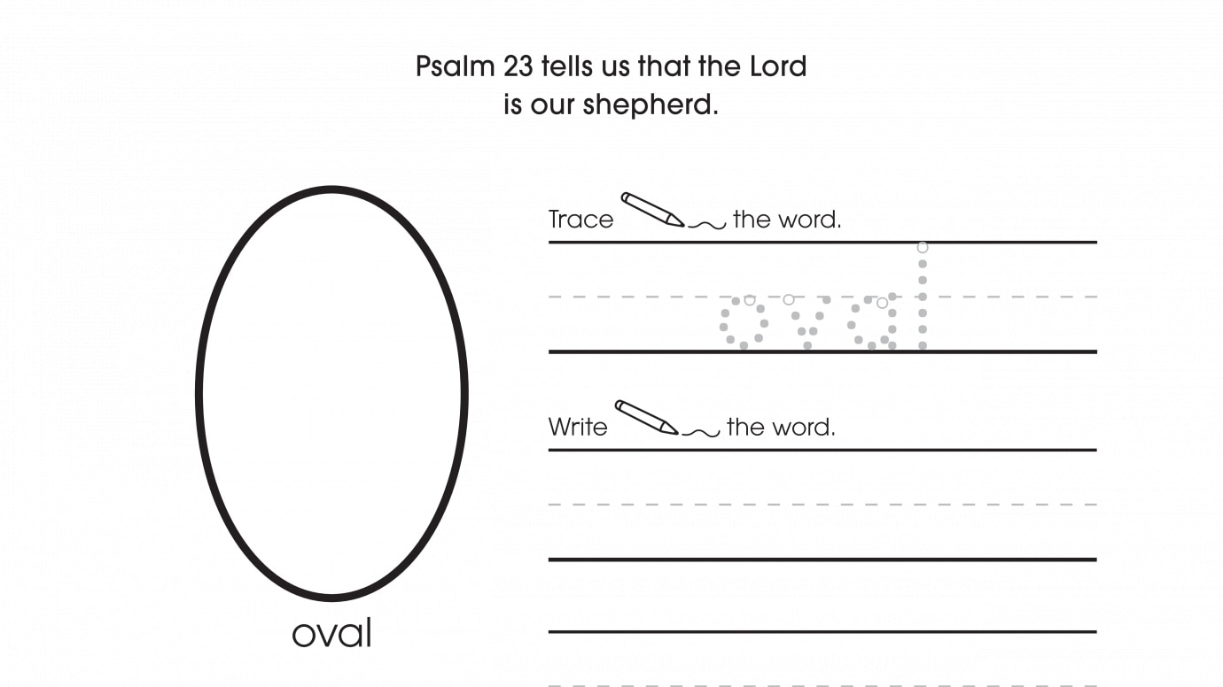 Inspirational Trace, Write & Draw Ovals