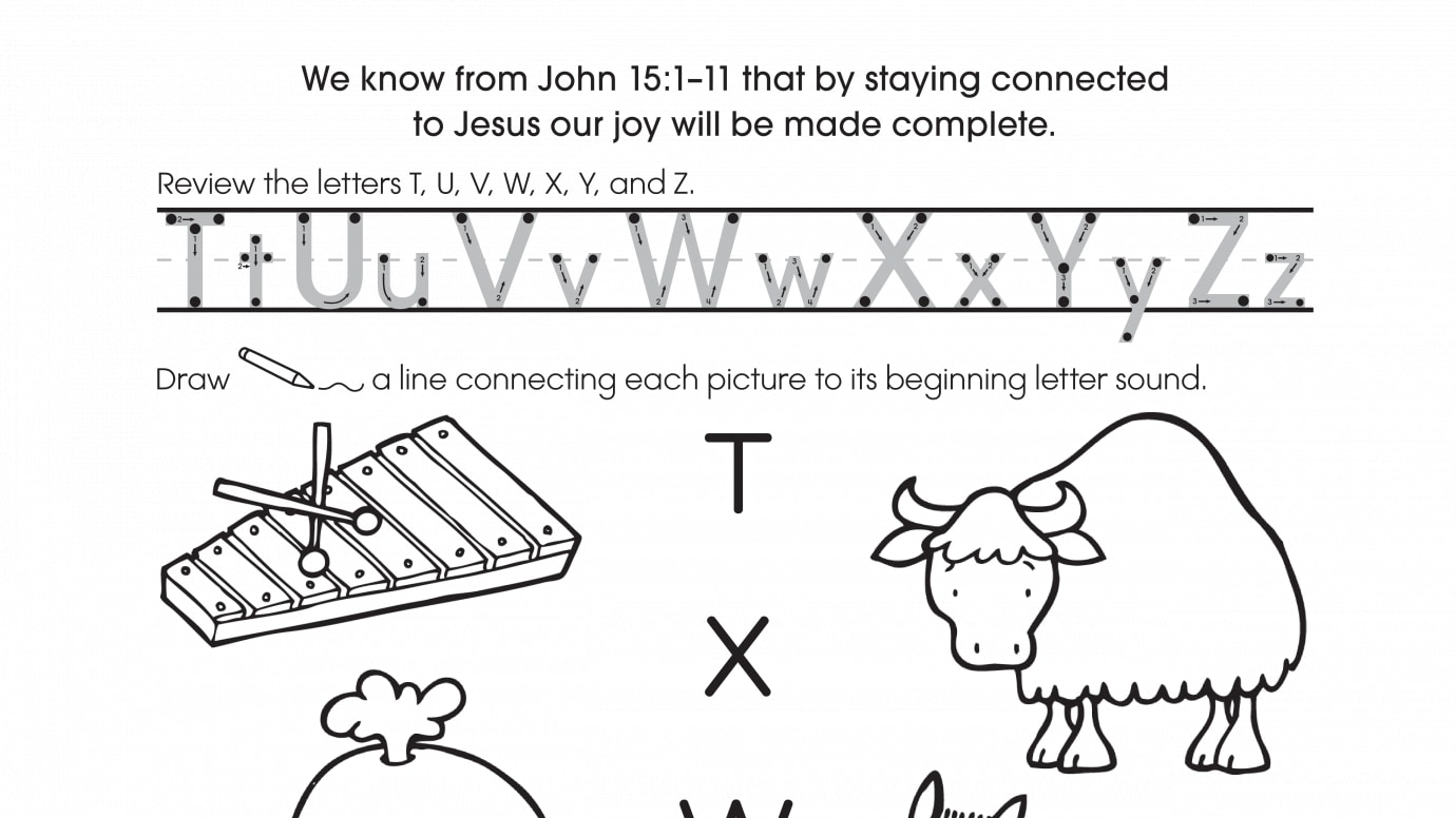 Inspirational Trace T-V & Match Beginning Sounds