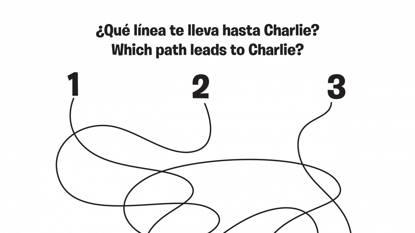 Spanish & English Charlie 1-2-3 Spaghetti Maze