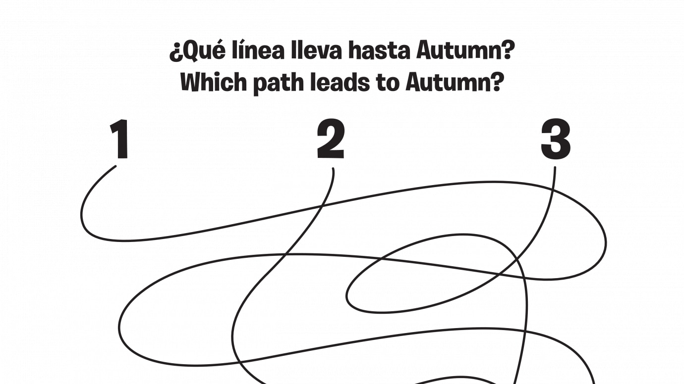 Spanish & English Autumn 1-2-3 Spaghetti Maze