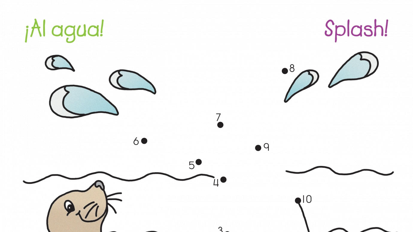 Spanish & English Splash! Dot-to-Dots 1-10