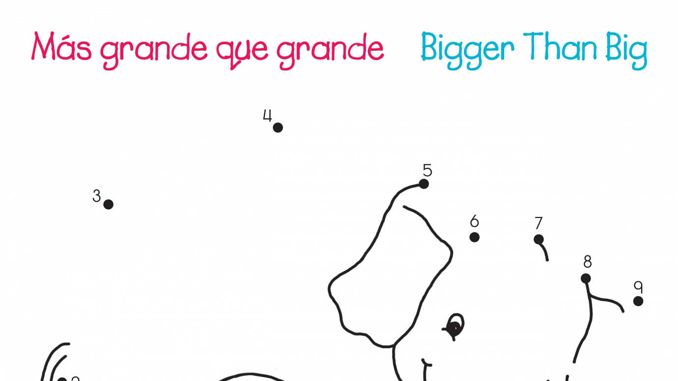 Spanish & English Bigger Than Big Dot-to-Dots 1-10
