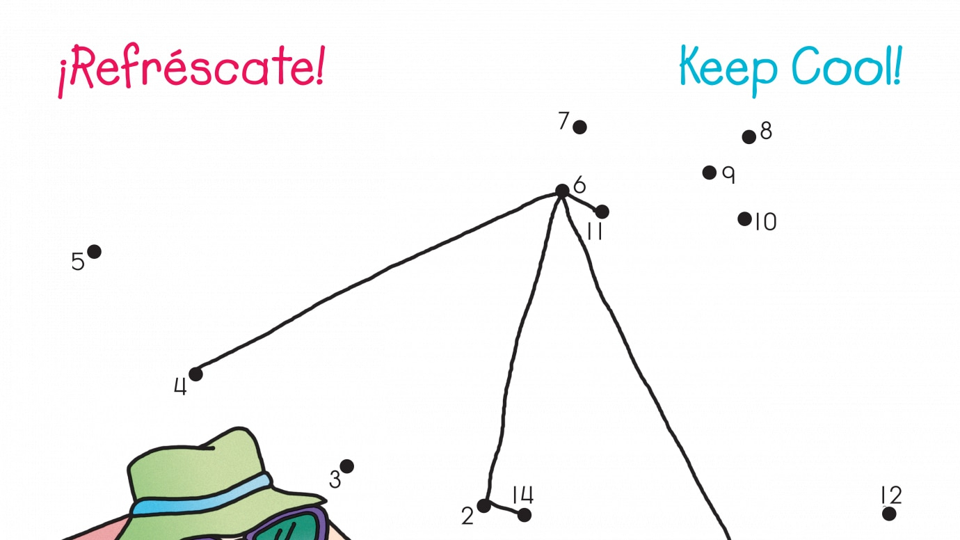 Spanish & English Keep Cool! Dot-to-Dots 1-15