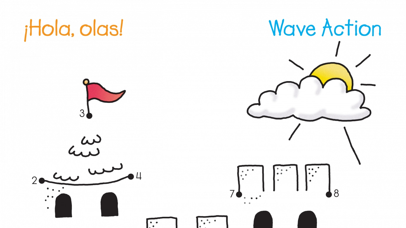 Spanish & English Wave Action Dot-to-Dots 1-15