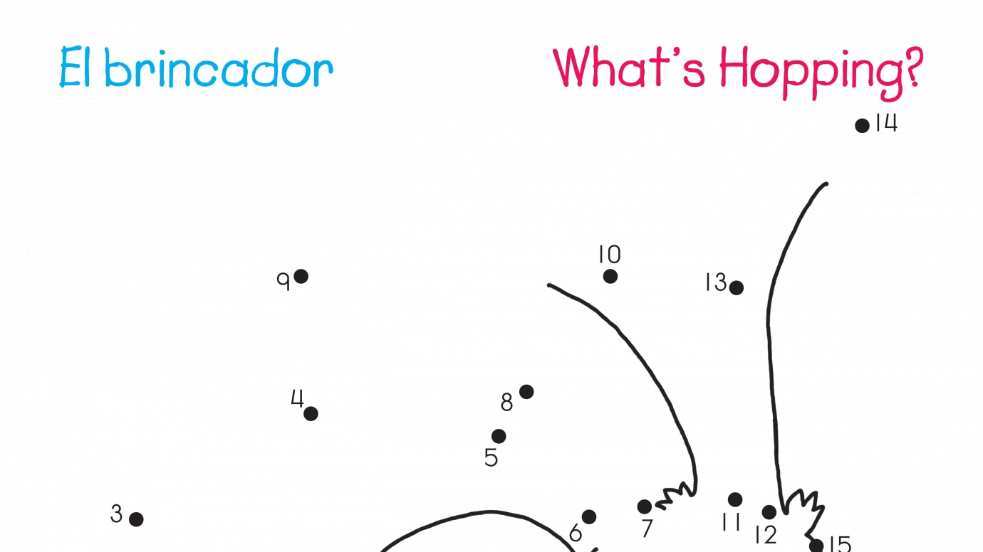 Spanish & English What's Hopping? Dot-to-Dots 1-15