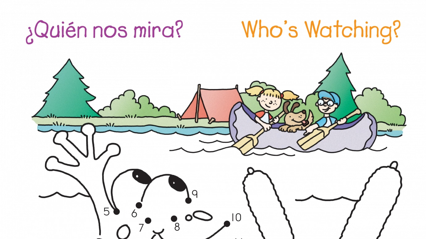 Spanish & English Who's Watching? Dot-to-Dots 1-20