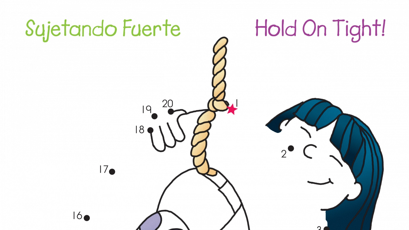Spanish & English Hold On Tight! Dot-to-Dots 1-20