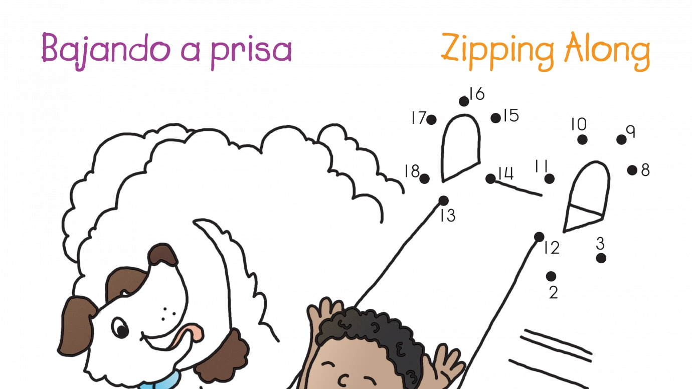 Spanish & English Zipping Along Dot-to-Dots 1-20