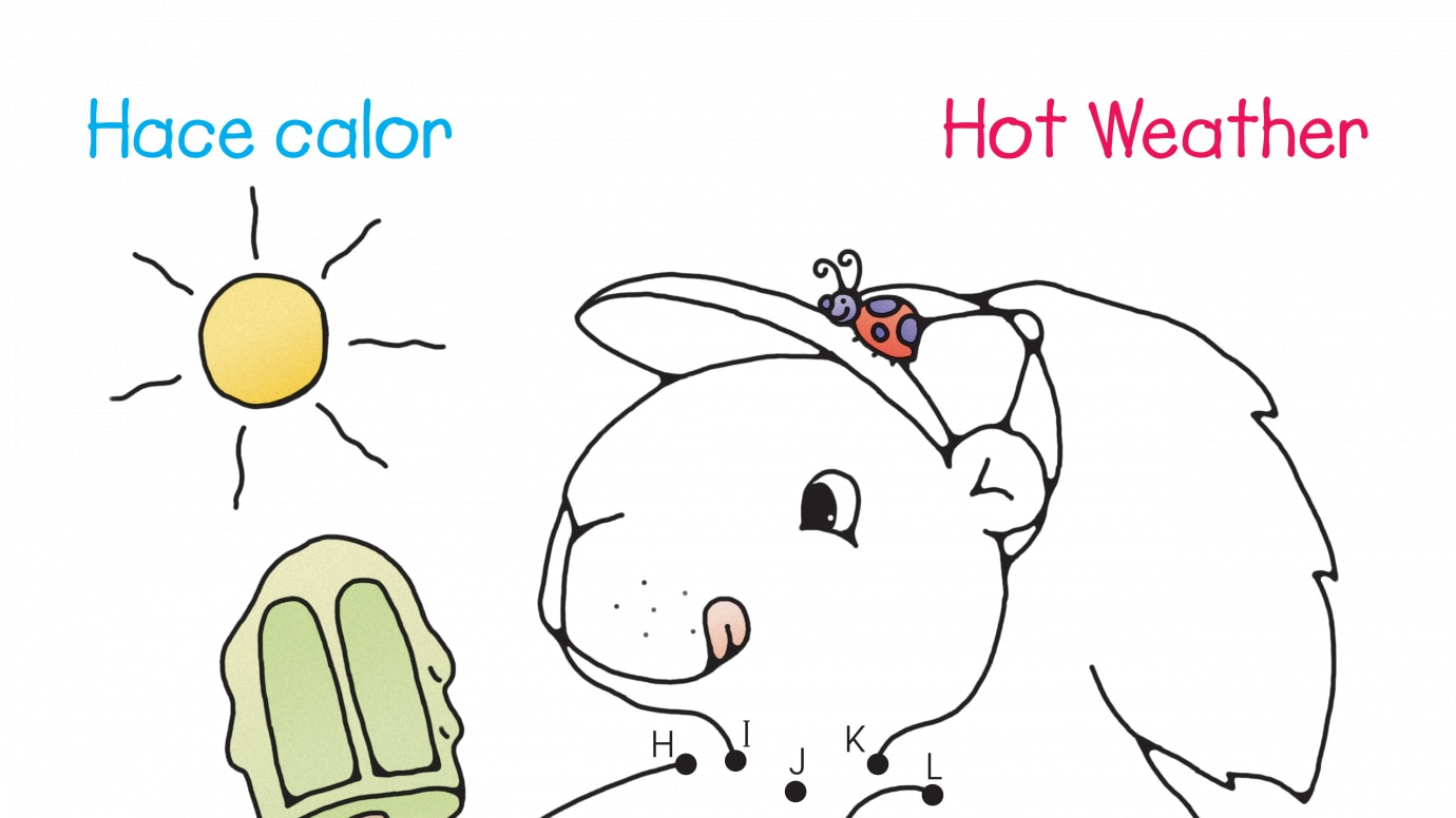 Spanish & English Dot-to-Dots A-O Hot Weather