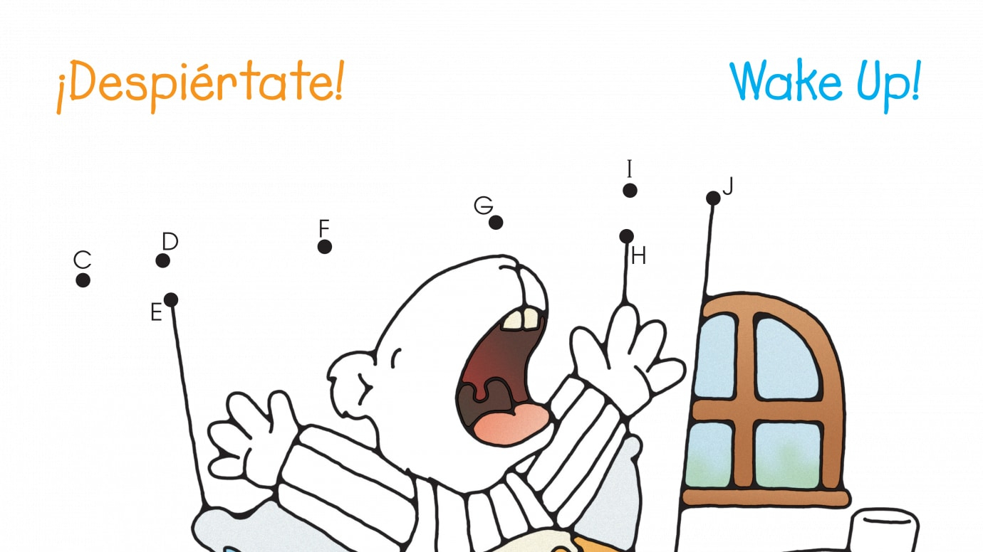 Spanish & English Dot-to-Dots A-J Wake Up!