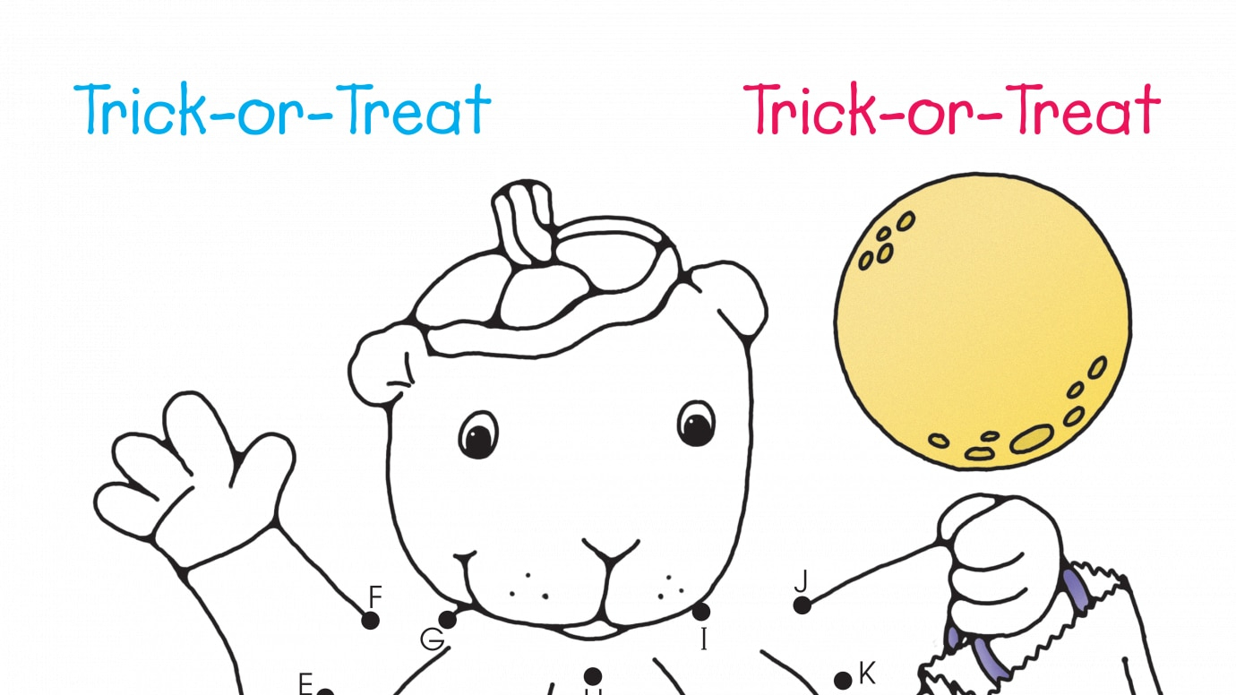 Spanish & English Dot-to-Dots A-T Trick-or-Treat