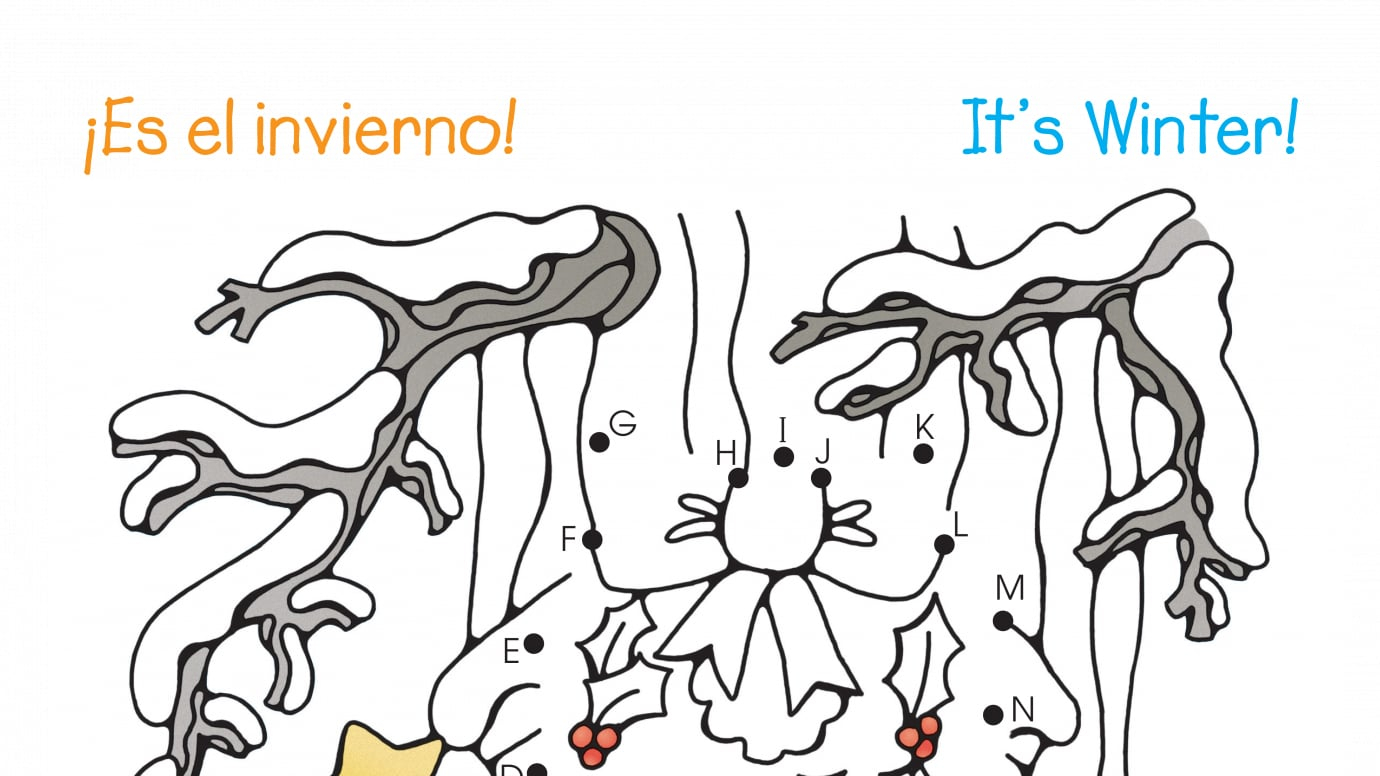Spanish & English Dot-to-Dots A-Z  It's Winter!